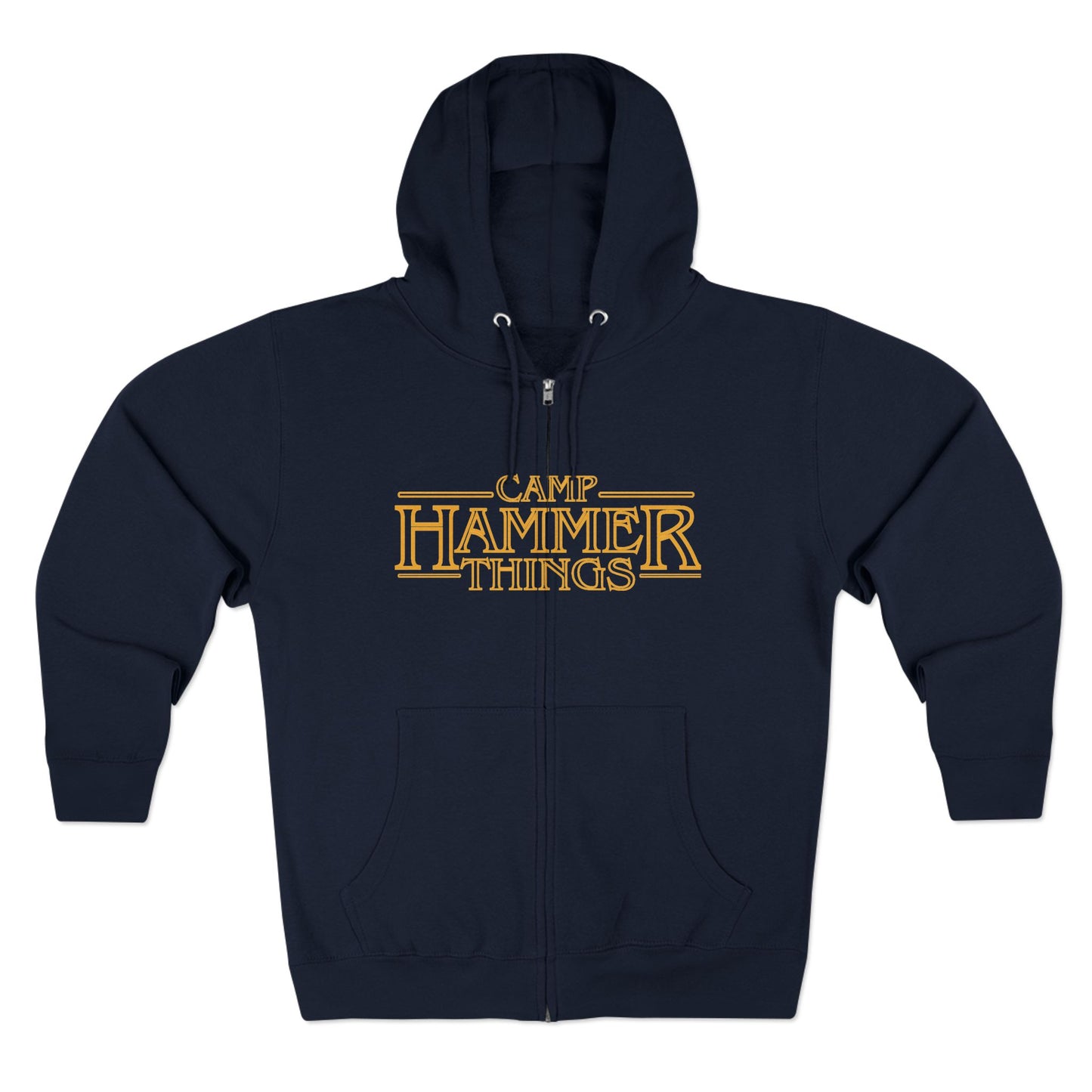 Camp Hammer Things Unisex Zip Hoodie | Perfect for Geeks, Nerds, Camp Lovers | Ideal Gift for Birthdays, Holidays, or Casual Wear