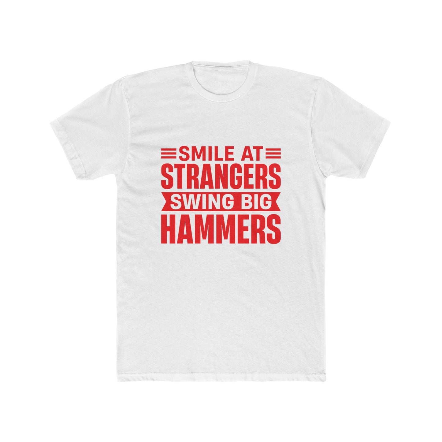 'Smile at Strangers' Men's Cotton Crew Tee