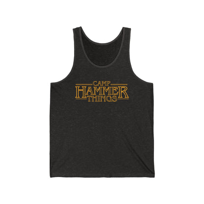 Camp Hammer Things Unisex Jersey Tank - Fun Summer Top, Great for Campers, Gifts for Dads, Heroic Vibes, Party Wear