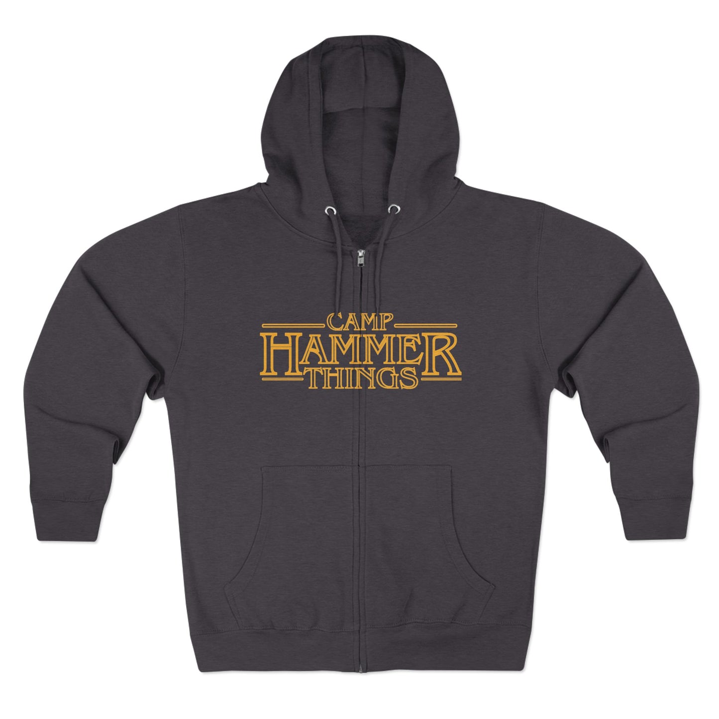 Camp Hammer Things Unisex Zip Hoodie | Perfect for Geeks, Nerds, Camp Lovers | Ideal Gift for Birthdays, Holidays, or Casual Wear